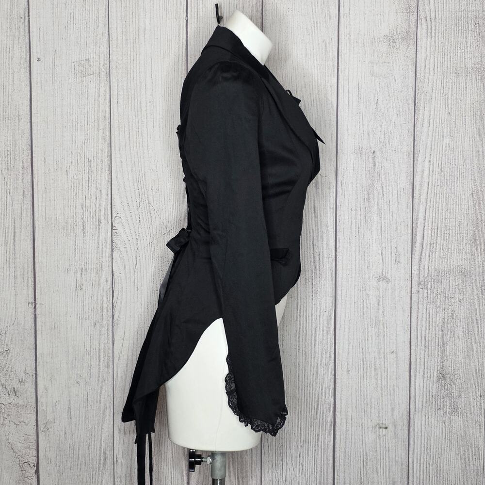 Lip Service Blacklist Original Cult Goth Victorian Corset Tailcoat Jacket M - Picture 4 of 11